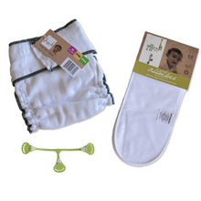 Load image into Gallery viewer, Geffen Baby Fitted Diaper, Snappi &amp; Absorber Bundle
